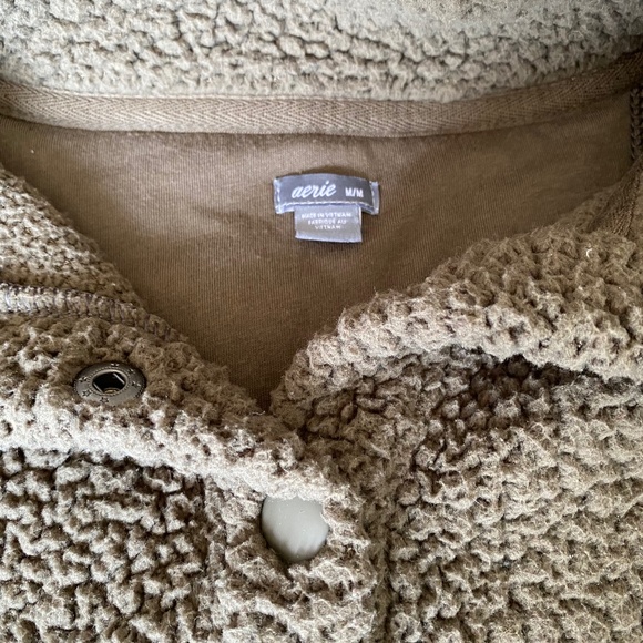 Aerie Cloud Oversized Sherpa—Size Medium, Green, Women’s - Picture 3 of 4